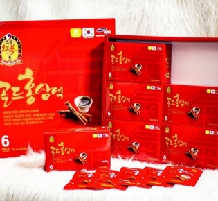 Nước ép hồng sâm 6 năm tuổi Hàn Quốc Daeyoung Korean Red Ginseng Drink hộp 30 gói x 70ml