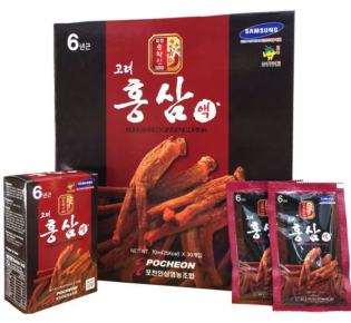 Nước hồng sâm Pocheon chính hãng sâm Hàn Quốc 6 năm tuổi hộp 30 gói